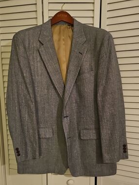 Orvis Men’s Gray Blue Textured Blazer